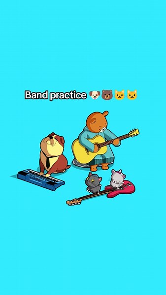 Band Practice with Cute Animals: Animated Fun!