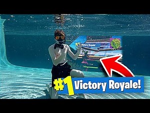 I Won a Game of FORTNITE UNDER WATER!! **NOT CLICKBAIT**