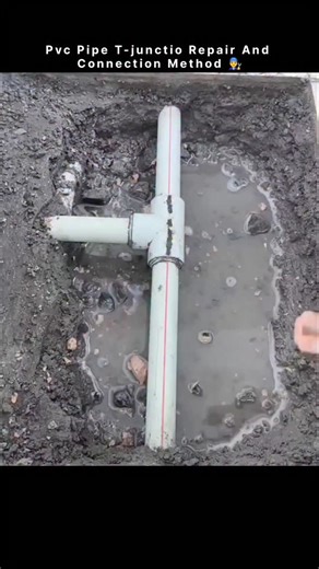World_War on Instagram: "This post captures PVC pipe T-junction being repaired or modified in an underground setting, likely for irrigation or drainage purposes. A technician is using a manual PVC pipe cutter to make a precise cut near a three-way connection. Repair and Connection Methods Common techniques for addressing damaged or new connections in such systems include: Replacement with Tee and Couplings: This standard method involves cutting back the damaged section, installing a new PVC tee,