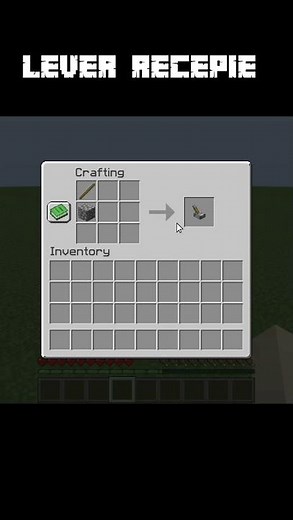 How to Craft a Lever in Minecraft 🕹️