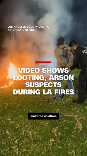 The Los Angeles County District Attorney's Office released footage of looting and arson suspects charged amid the Southern California wildfires. Authorities say the arson case is "not connected with the origination of the major fires." Read more: https://cnn.it/4jgsbYb | CNN