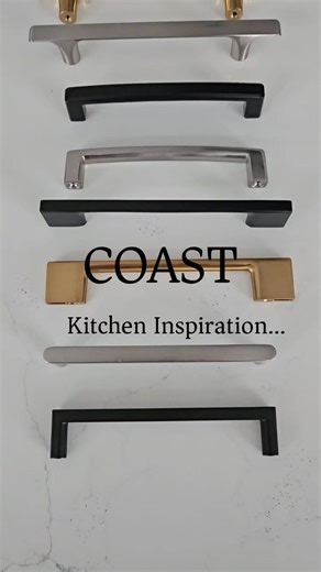 COAST Goderich on Instagram: "New cabinetry hardware and quartz counter options arrived! These are all standard offered when you buy a home at Coast. We paired these new options with some of our standard and upgrade cabinet options to inspire you! What's your favourite?"