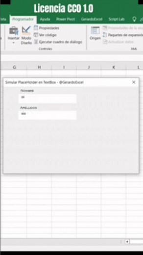 Placeholder Textbox #vba #excel #placeholder #textbox #tips #smartphone