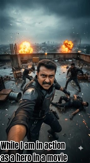 #While I am in action in a movie@Amazing World Views