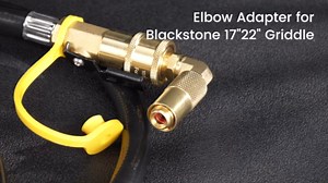 7FT Quick Connect RV Propane Hose with 1/4" Safety Shutoff Valve and 1/4" Male Full Flow Plug, Low Pressure Quick Disconnect Propane Hose with Elbow Adapter for 17" and 22" Blackstone Griddles