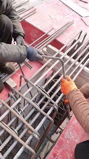 Beam stirrup wire fixing made easier 🧱⚒️