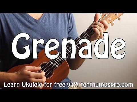 Grenade - Bruno Mars - Ukulele Fingerpicking Song Tutorial - Low G - Play-a-long