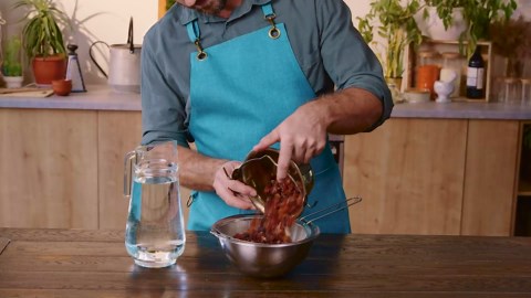 An unusual drink according to traditional recipes from tree resin