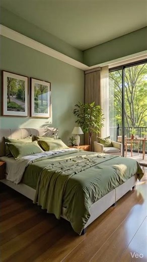 From Empty Room to Relaxing Green Bedroom! 🌿✨