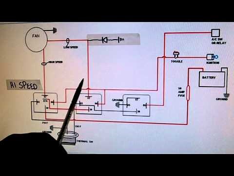 2- Speed Electric Cooling Fan Wiring Diagram