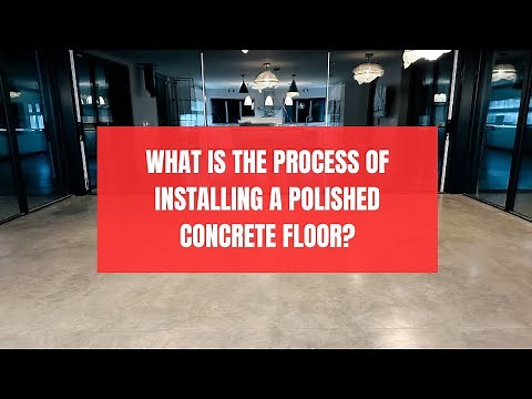 What is the process of installing a polished concrete floor?