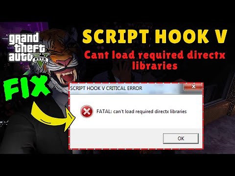 Script hook V cant load required directx libraries GTA fix