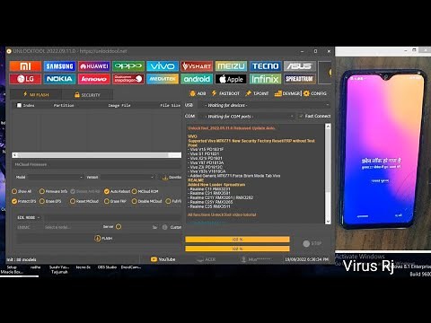 Vivo Y91c (1820) Unlock And Frp Remove By Unlocktool
