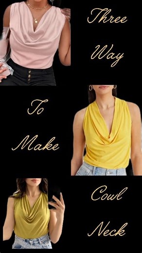 869K views · 13K reactions | Three Easy Way To Make Women's Cowl Neck Top ✂ With Pattern #viralreelsシ #diy #fashion #sewing #fblifestyle | KS Fashion Hub | Facebook