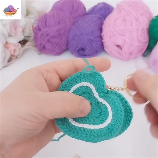 AMIGURUMI HEART KEYCHAIN ​​(How to Make a Knitted Heart) DIY👌🧿❤️ | Knitting And Crochet
