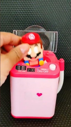 spinning mario in the washing machine😂#viral #supermario #lego #mario
