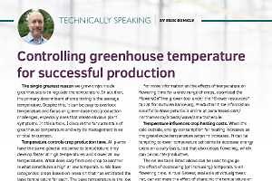 Controlling greenhouse temperature for successful production
