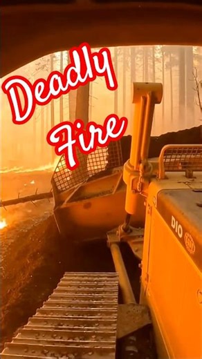 POV: Trapped In A Forest Fire With A Dozer 🔥🚜 (No Exit) #wildfire #dozer #firefighter #forestfire