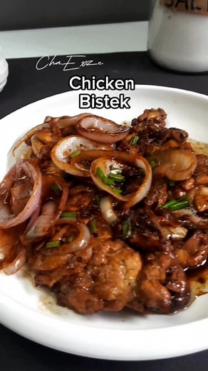 20K views · 229 reactions | Chicken Bistek Marinade 640g chicken leg quarter with 6 cloves garlic,1/4,cup soy sauce,6pcs.calamansi,1tbsp.sugar,Ground pepper 2 medium onion, Spring onion(optional) Oil #fyp #chickenbistek #fbreels #trending #virals #chickenrecipe | ChaExze Sandoval | Facebook