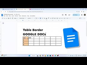 Google Doc Table Border | Google Doc Me Table Border Kaise Banaye