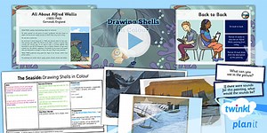 Art: The Seaside: Drawing Shells in Colour UKS2 Lesson Pack 2