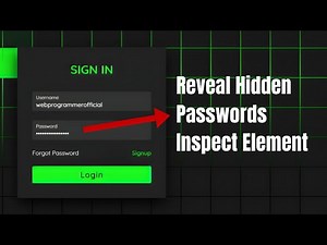 Unlock Secret Passwords With Inspect Element! #video
