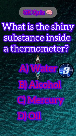 What Is the Shiny Substance Inside a Thermometer? | Science GK Quiz 🧠✨ #Shorts