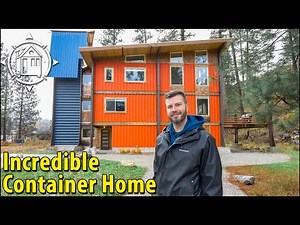 He built a 3-story container home out of 5 X 40ft containers