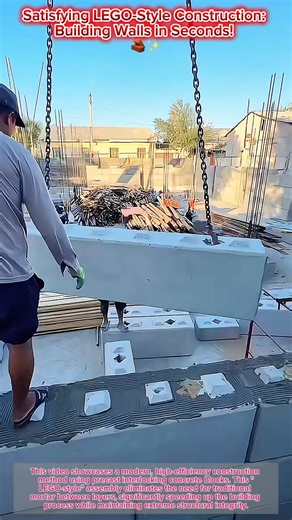 Satisfying LEGO-Style Construction: Building Walls in Seconds! 🧱✨