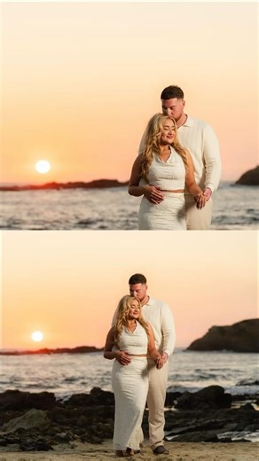 Sunset Beach Photoshoot Posing, Lighting & Moments! (full video in description)
