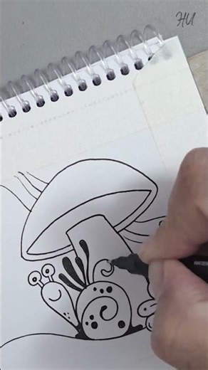 Simple Black & White Pattern Drawing #shorts