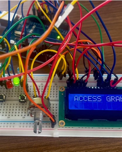first arduino project - a simple passcode system using the lcd1602 display and arduino uno r3 #fyp #foryoupage #stemtok #arduino