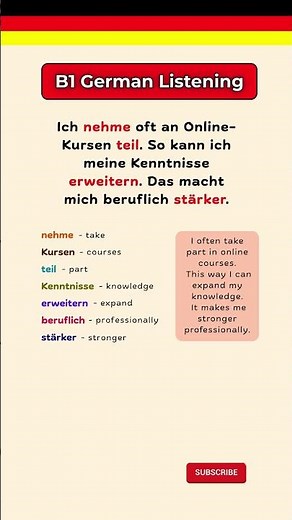 German B1 Listening Practice | Online Courses | Learn German 🇩🇪