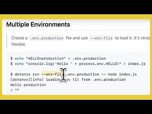 Multiple environments with `dotenvx`