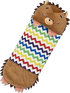 Happy Nappers: Pillow & Sleepy Sack: Medium - Hedgehog - 54 x 20, 2-in-1: Plush Animal Opens Into Sleeping Bag, Soft Play & Nap Character, Kids 3+