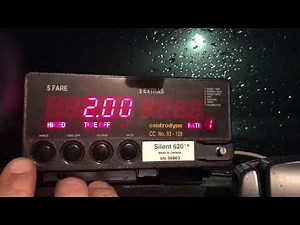 Yellow Cab taxi meter