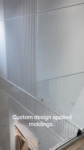 Not your average applied moldings. These were custom designed and are being installed now by our talented crew. Watch to the end to see how they look primed.#mastertrimmer #interior #interiordesign #moldings #woodworking | Master Trimmer LLC