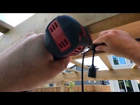How to install string lights on a pergola