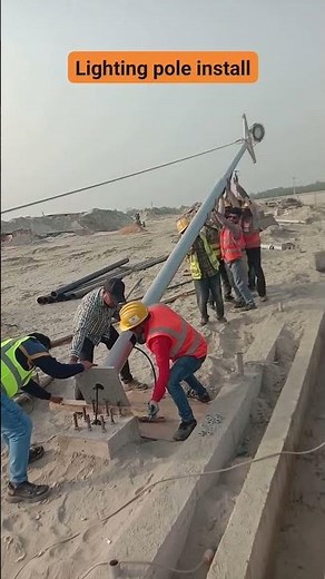How to install lighting pole?