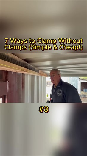 7 Ways to Clamp Without Clamps (Simple & Cheap!)#mentor#trades #tradesman#career#builder #wisdom#workbench#tools #tips#trick#essentialcraftsman #1#scottwadsworth#tooltips #protips#howtobeacontractor #diytips#diy#woodworkingclamps #howtoclampaproject#21 #howtoclampwithoutclamps #clampwithnoclamps #DIY#clampsinshop #diy#clampsforwoodworking