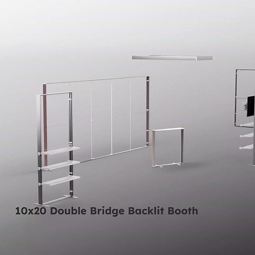Customizable Backlit Trade Show Display Booth | Frame Structure & Visual Effects Showcase