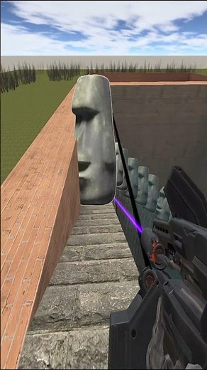 Destroying Hamood Habibi And Moai in Maze #shorts