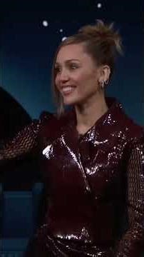 Miley Cyrus's Leather SECRET & Engagement JOY on Kimmel! #shorts