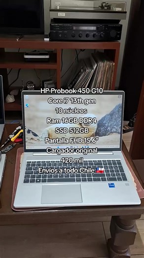 HP Probook 450 G10 Core i7 13th gen 10 núcleos Ram 16GB DDR4 SSD 512GB Pantalla FHD 15.6” Cargador original 420 mil Envíos a todo Chile 🇨🇱 #notebook #usado #laptop #chile #hp