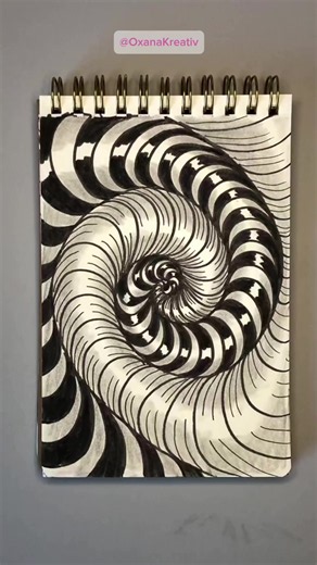 Spiral Doodle Tutorial for Your Sketchbook ✍️ Satisfying Drawing Zentangle Art #art #drawing #zentangle #inspiration #foryou