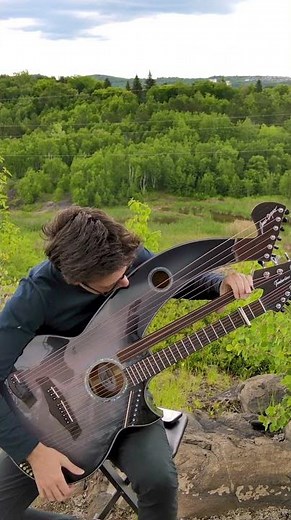 St. James Infirmary Blues - Triple Neck Harp Guitar 🪉🎸🎶 (Black Mountain Capo)