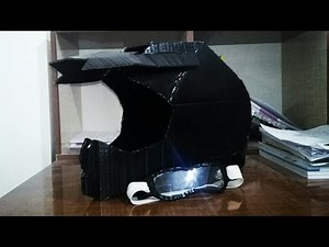 How to make a cardboard motorcycle helmet with goggle
