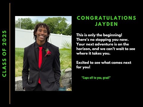 Congratulations Jayden | Class of 2025