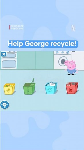 Sort the recycling with George ♻️🐷 World of Peppa Pig, now on Netflix Games!