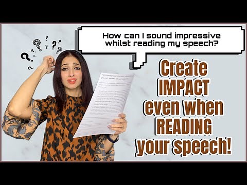 How to Create Impact when Reading a Speech|How to be a better public Speaker